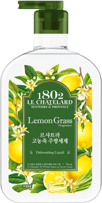 르샤트라1802 고농축 주방세제 레몬그라스향, 750ml, 1개