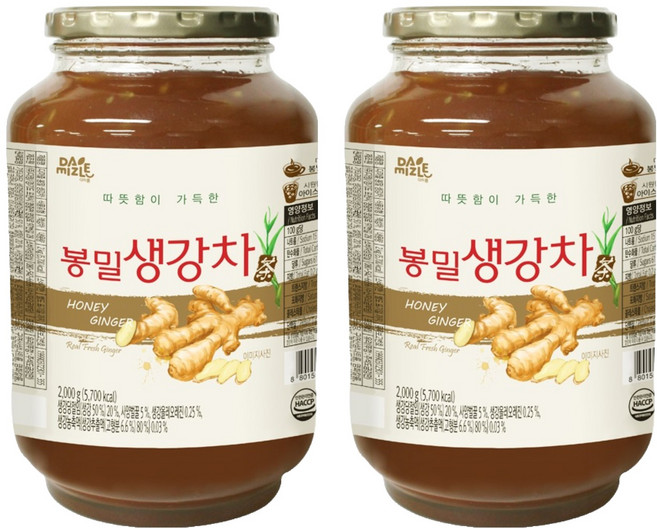 다미즐 봉밀 생강차, 2kg, 1개입, 2개