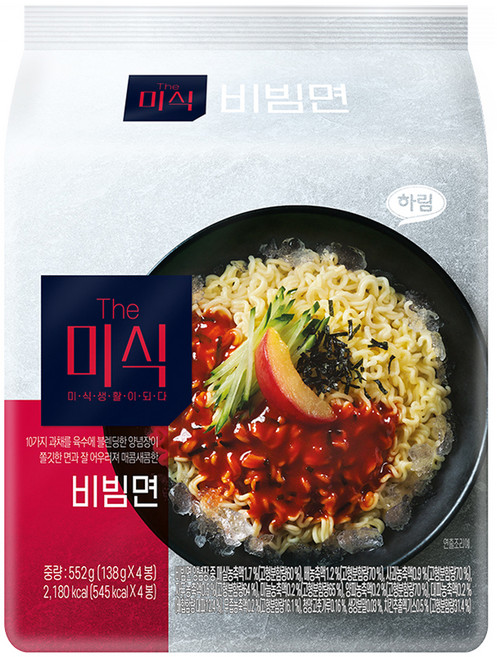 더미식 비빔면 138g, 4개