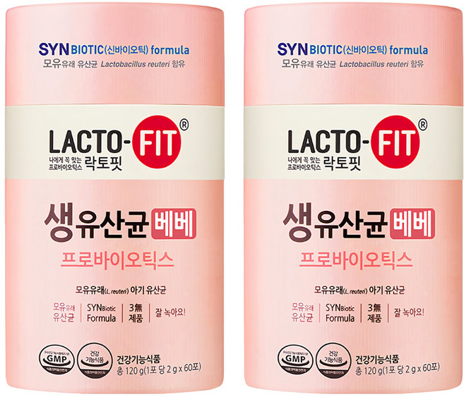 Chong Kun Dang 鍾根堂 LACTO-FIT 益生菌 幼兒款, 60包, 2g, 2罐