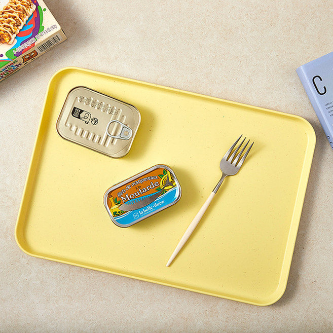 코멧 홈 도트 파스텔 직사각 트레이 쟁반, 옐로우