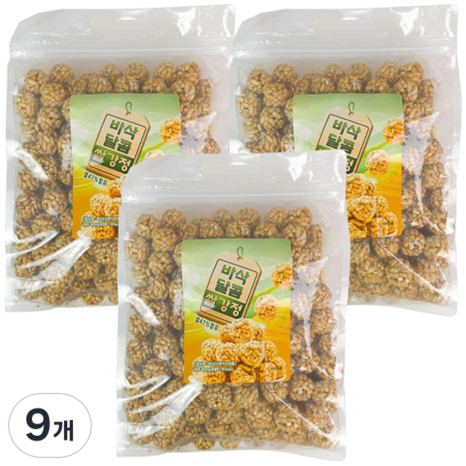엔터콘 바삭 달콤 쌀 강정, 9개, 500g