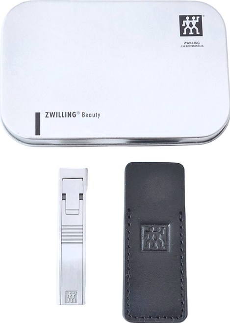 ZWILLING 雙人 NKompakt-Nagelknipser mit Metallbox Edelstahl mattiert 指甲刀 鐵盒裝, 銀色, 1盒