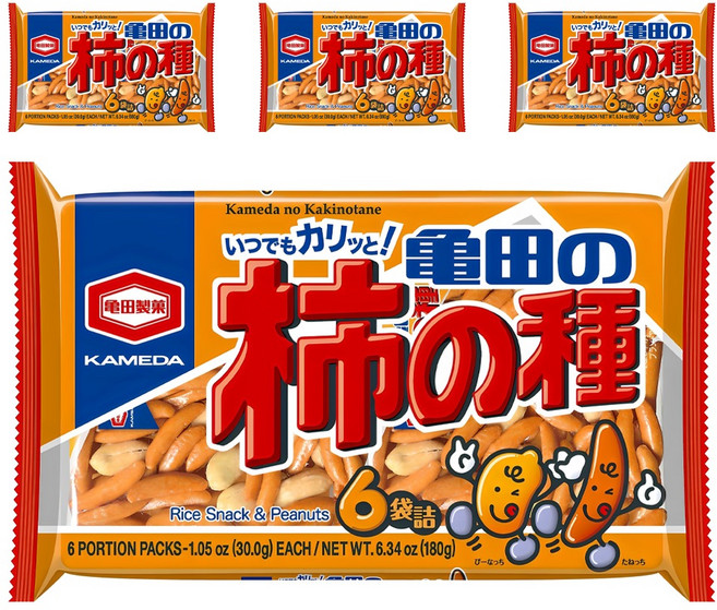 카메다 카키노타네 스낵 6p, 180g, 4개