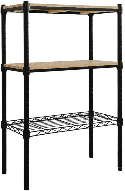 dayneeds 日需百備 松木 烤漆三層架, 黑色, 3層