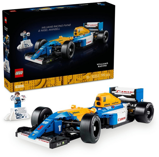LEGO 10353 ICONS 威廉斯車隊 FW14B 和奈傑爾·曼塞爾 Williams Racing FW14B & Nigel Mansell, 1盒