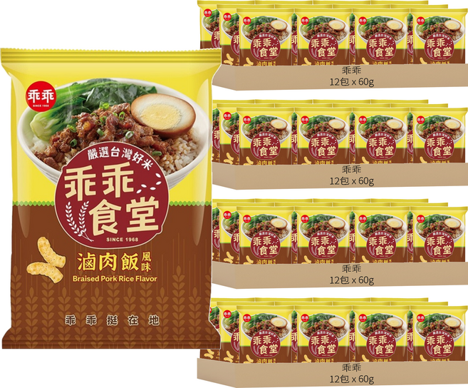 乖乖 乖乖食堂米果 滷肉飯風味, 60g, 48包