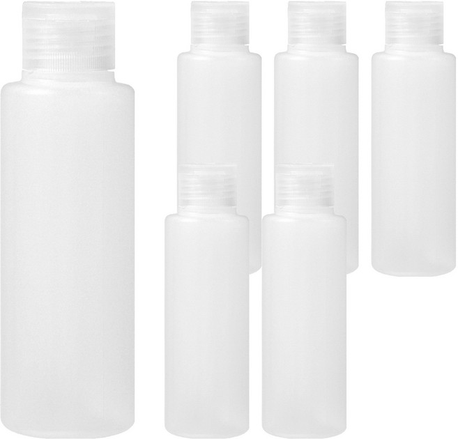 comet 掀蓋式分裝瓶 100ml, 透明色, 6個