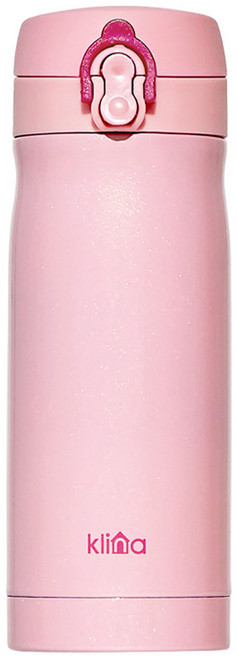 클리나 원터치 보온보냉 텀블러, 핑크, 350ml, 1개