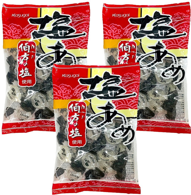 카수가이 시오아메 소금사탕, 140g, 3개