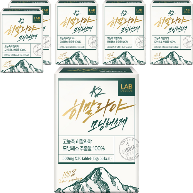 랩온랩 정품 K2 히말라야 모닝해소제, 30정, 6개
