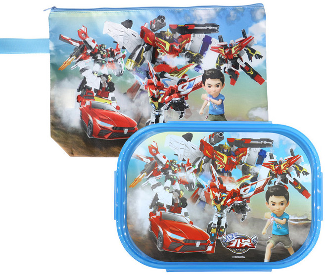 LE BARN 衝鋒戰士16 不鏽鋼餐盤 + 便當袋組合, 混合顏色, 1套, 袋子+便當