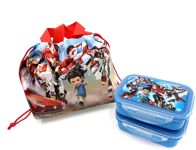 르번 헬로카봇16 피크닉 도시락 세트, 혼합색상, 1세트