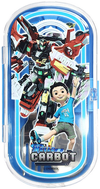 르번 헬로카봇16 미니 스푼 + 포크 + 케이스 세트, 혼합색상, 1개