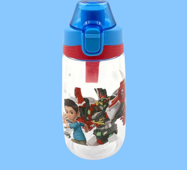 르번 아동용 헬로카봇16 손잡이 원터치 보틀, 혼합색상, 1개, 500ml