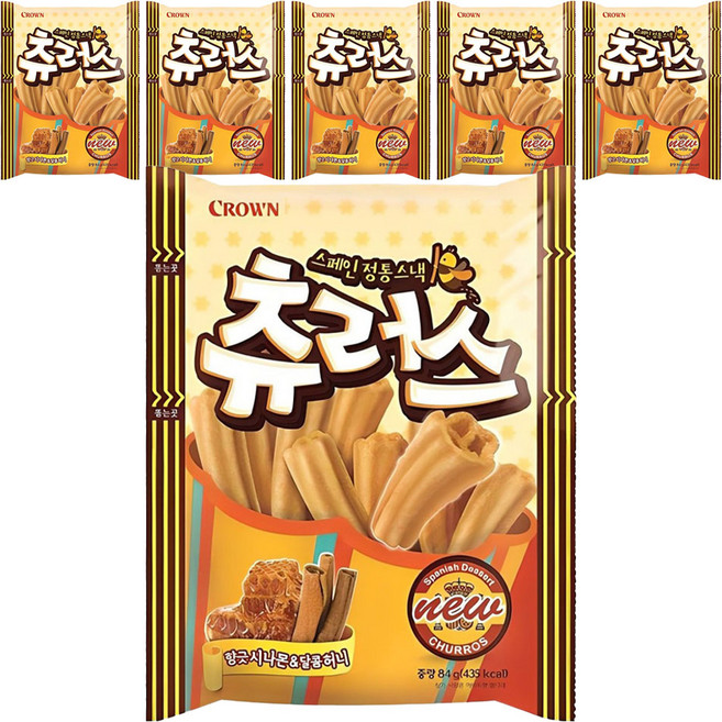 크라운 츄러스, 84g, 6개