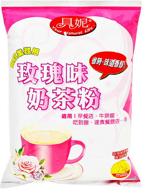 貝妮 玫瑰奶茶粉, 1kg, 1包, 1包