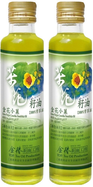 金椿茶油工坊 金花小菓茶花籽油, 300ml, 2瓶