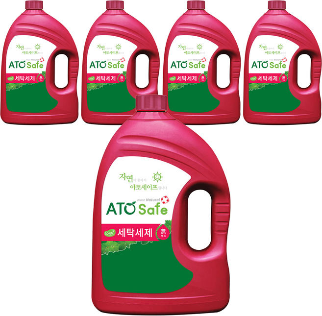 아토세이프 액체세제 본품, 3.1L, 5개