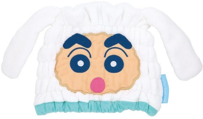 Skater 蠟筆小新速乾吸水浴帽, 小新 白色, 1個