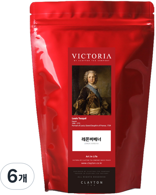 빅토리아 레드 티백 레몬버베너, 1g, 40개입, 6개