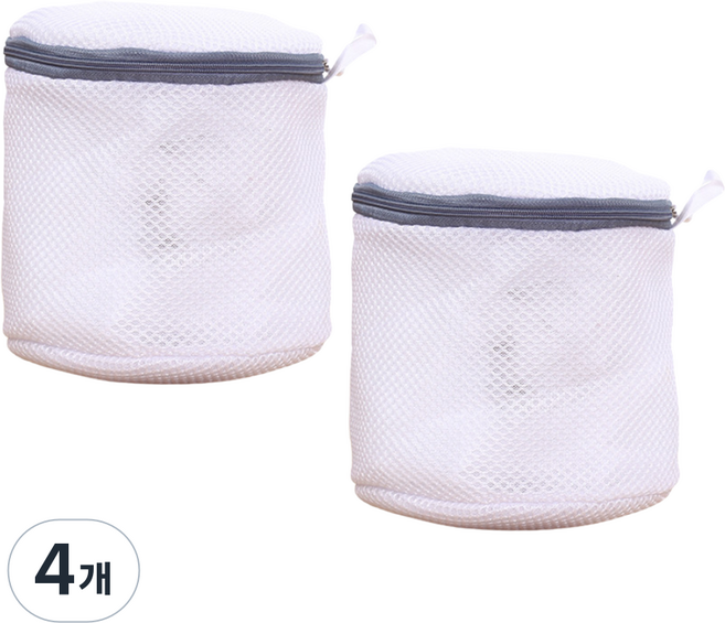 그린리빙 원형 속옷 브래지어 세탁망, 그레이, 4개