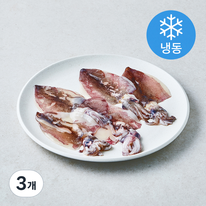 비비수산 손질 부드럽고 쫄깃한 한치 (냉동), 3개, 200g