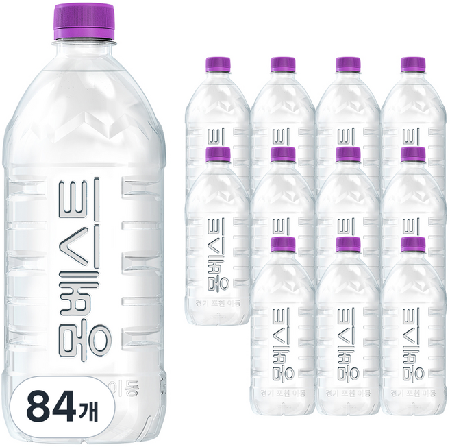 몽베스트 위드어스 무라벨 생수, 84개, 1L