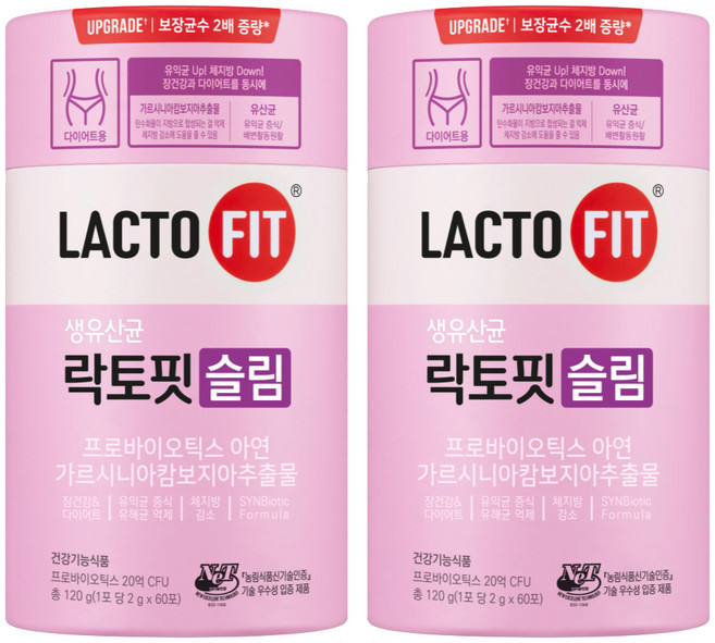 락토핏 슬림 유산균, 120g, 2개