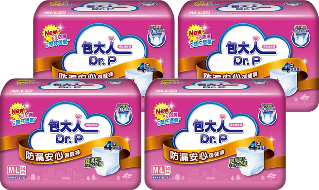 Dr.P 包大人 防漏安心復健褲, M-L, 14片, 4包