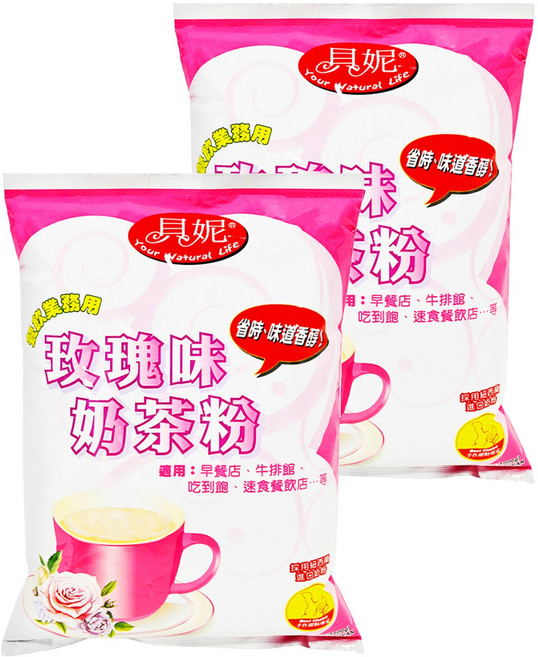 貝妮 玫瑰奶茶粉, 1kg, 1包, 2包