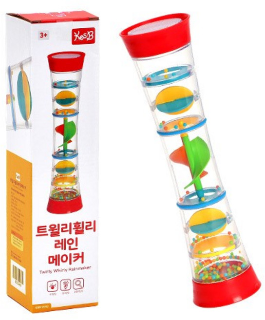 캐스비 트윌리흴리 레인메이커 딸랑이, 혼합 색상, 1개