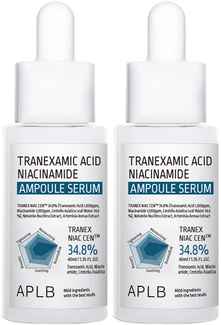 APLB 트라넥삼산 나이아신아마이드 앰플 세럼, 40ml, 2개 - 쿠팡