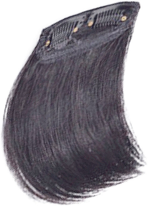 一片式自然隱形蓬鬆墊髮片 加寬款, 1片, 自然色