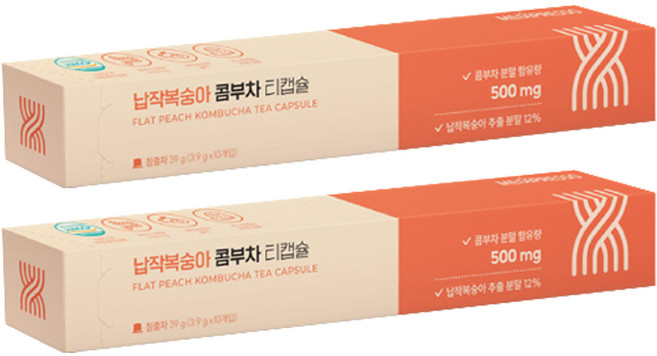 메디프레소 납작복숭아 콤부차 티 캡슐, 3.9g, 10개입, 2개