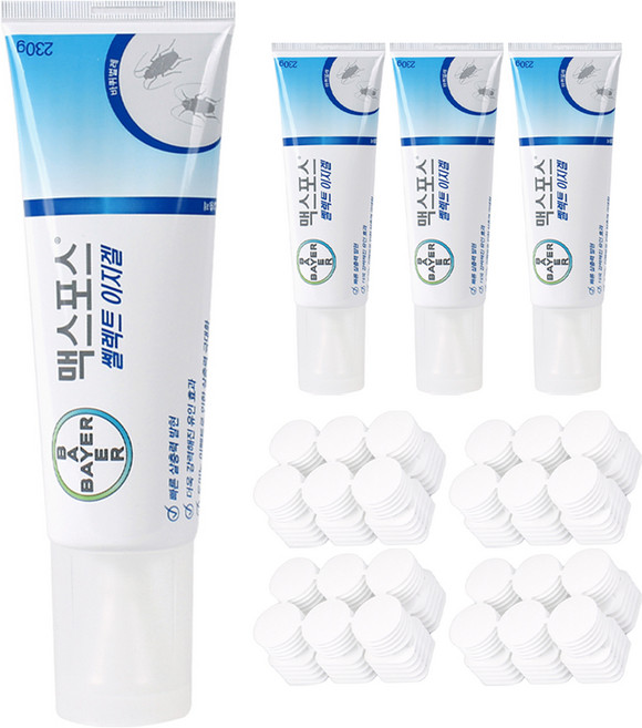 맥스포스 셀렉트 이지겔 230g + 먹이통 30개, 4세트