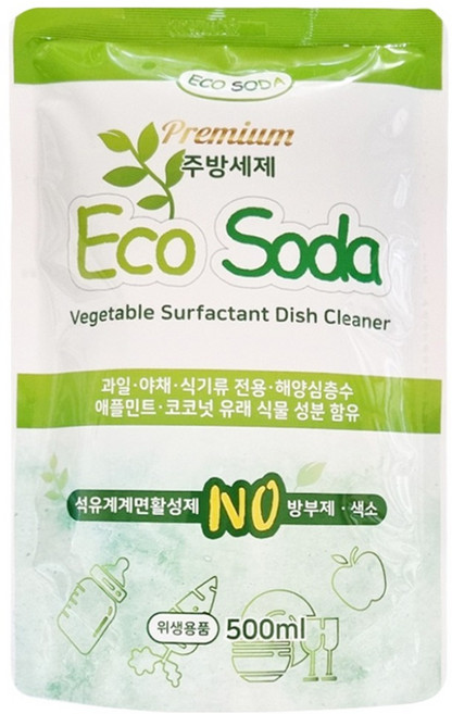 에코소다 식물성 주방세제 리필, 1개, 500ml