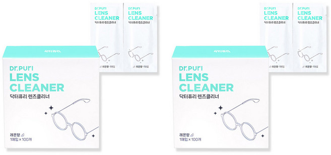 닥터퓨리 렌즈클리너 레몬향 100매, 2세트