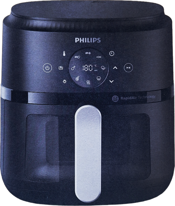 PHILIPS 飛利浦 星樂視透視海星氣炸鍋 NA221 4.2L, 黑色, 8720389034770