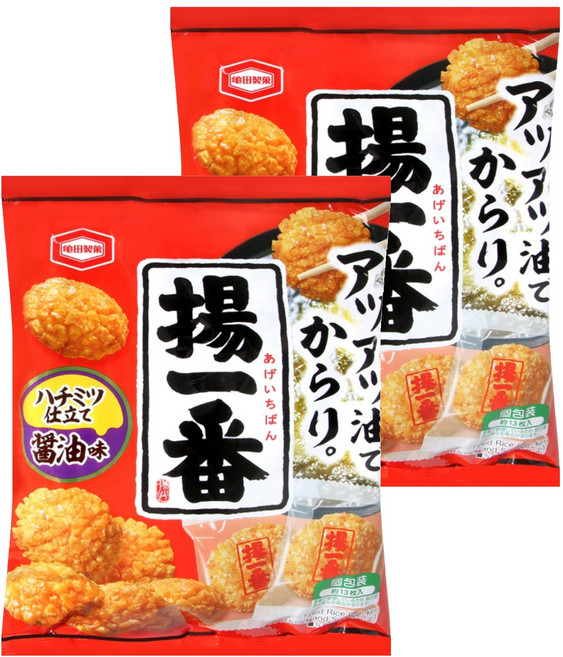 龜田製菓 揚一番 醬油風味米果, 100g, 2包