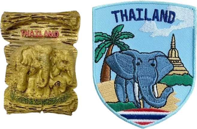 A-ONE 匯旺 泰國大象磁鐵磁力貼 +泰國 大象 皮夾徽章【2件組】c101+188 1組