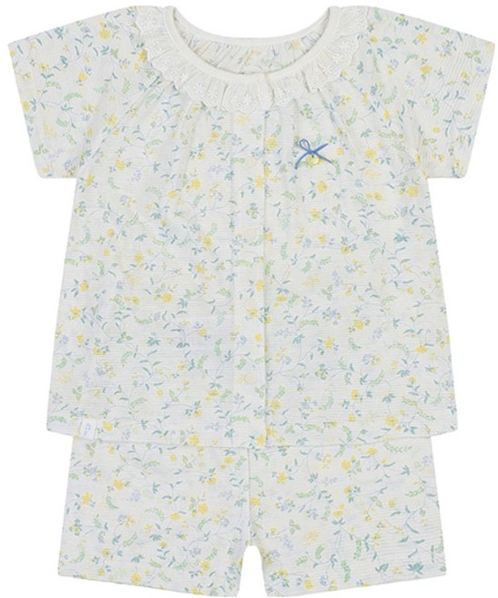 에뜨와 아동용 통기성 선물용 제인 반소내의 면 상하의 세트