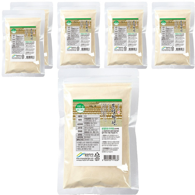 밀양한천 분말한천, 6개, 100g