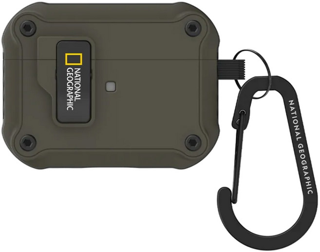 NATIONAL GEOGRAPHIC 國家地理 RuggedBumper 自動開蓋保護殼, AirPods Pro 1/2, 卡其色, 1個