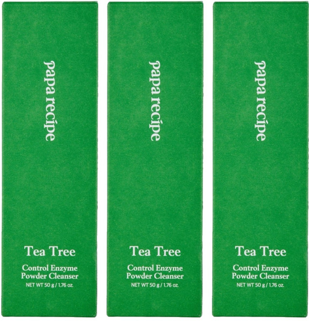 파파레서피 티트리 컨트롤 효소 파우더 클렌저, 50g, 3개