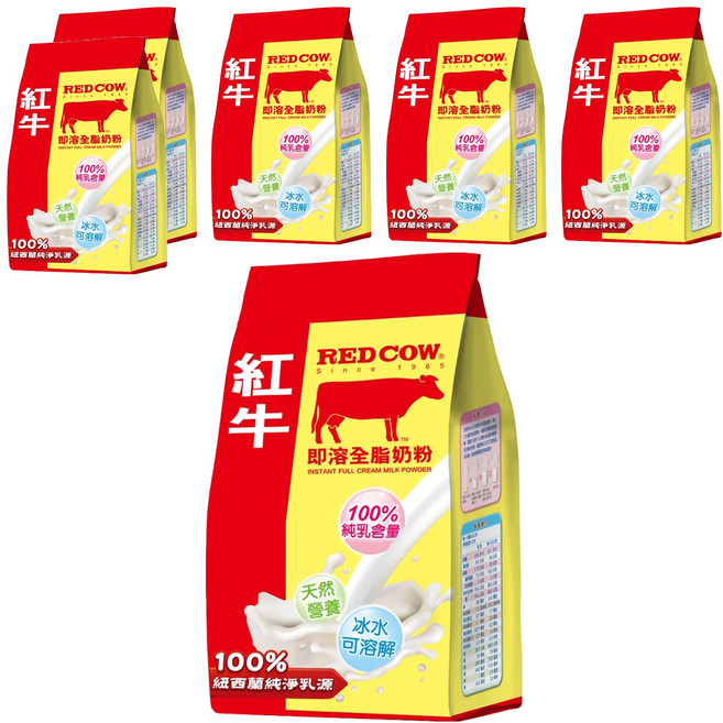 RED COW 紅牛 即溶全脂奶粉, 500g, 6包