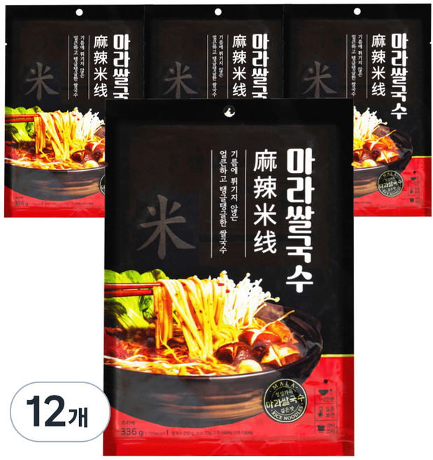 식다락 마라 쌀국수 2인분, 336g, 12개