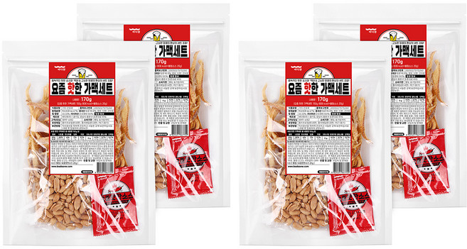 바다원 요즘 핫한 가맥세트 먹태구이 50g + 튀김땅콩 100g + 소스 20g, 170g, 4세트