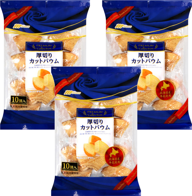 日本 marukin 北海道厚切年輪蛋糕 10個, 230g, 3袋