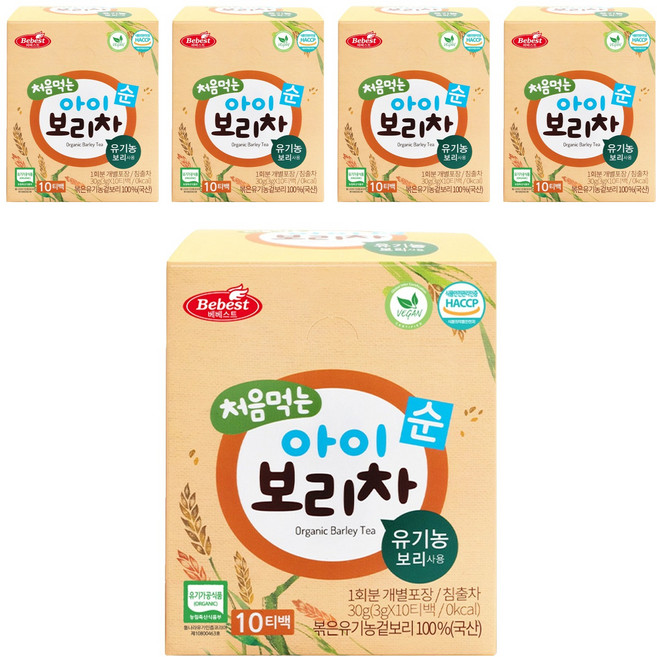 베베스트 처음 먹는 아이 보리차, 30g, 5개